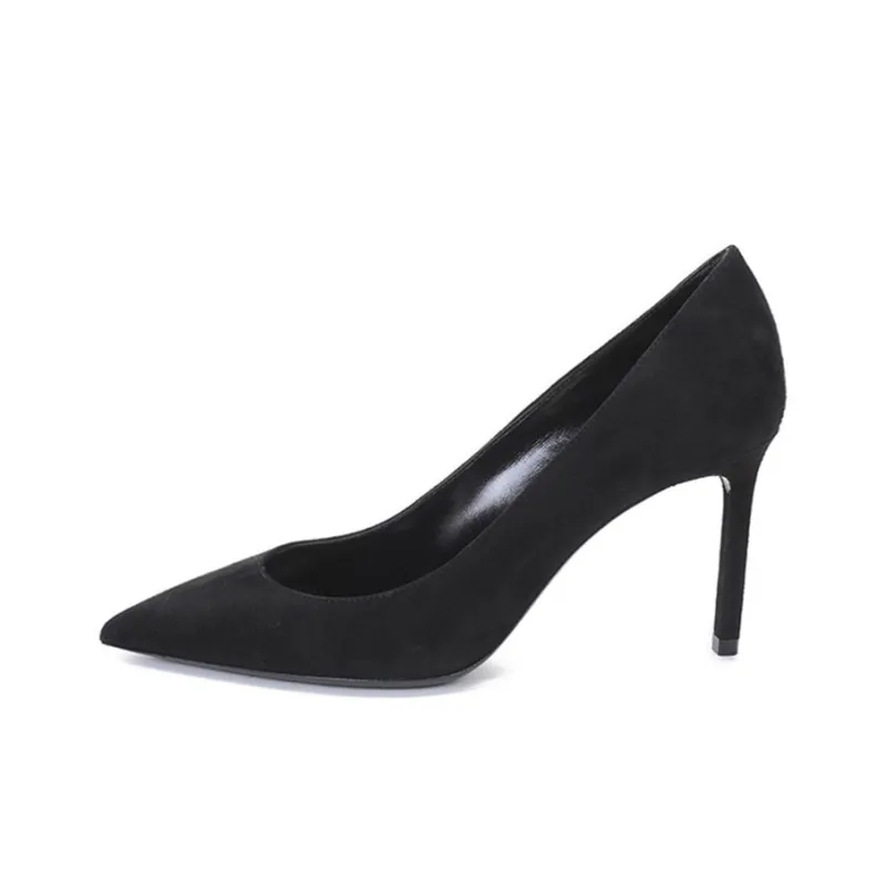 SAINT LAURENT Anja Slim Heel High Heels Women's Black-0