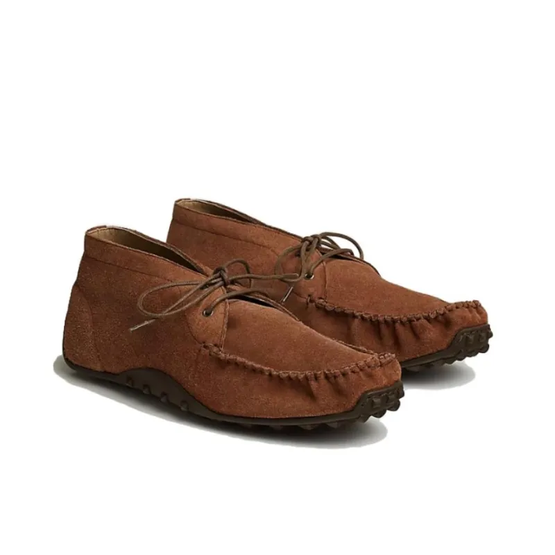 HERMES Ankle Boots Women's Brown-2
