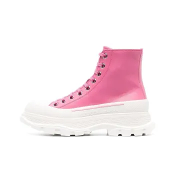Alexander McQueen Logo Detailed Lace Up Boots Women's