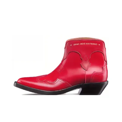 DIOR Ankle Boots 4.5cm Women's Red