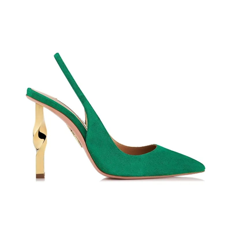 AQUAZZURA Twist 105mm Slingback Pumps-1