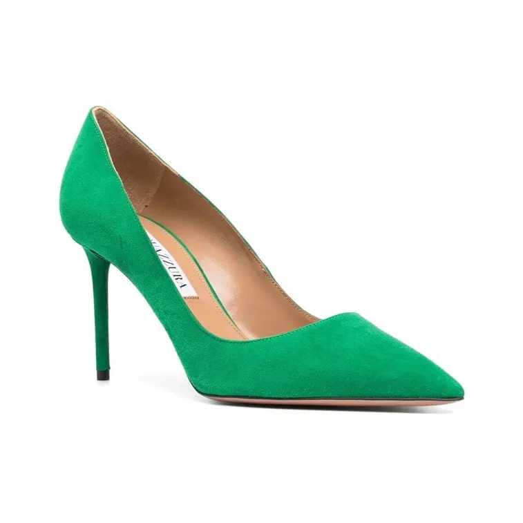 AQUAZZURA 80mm Suede Pumps-2