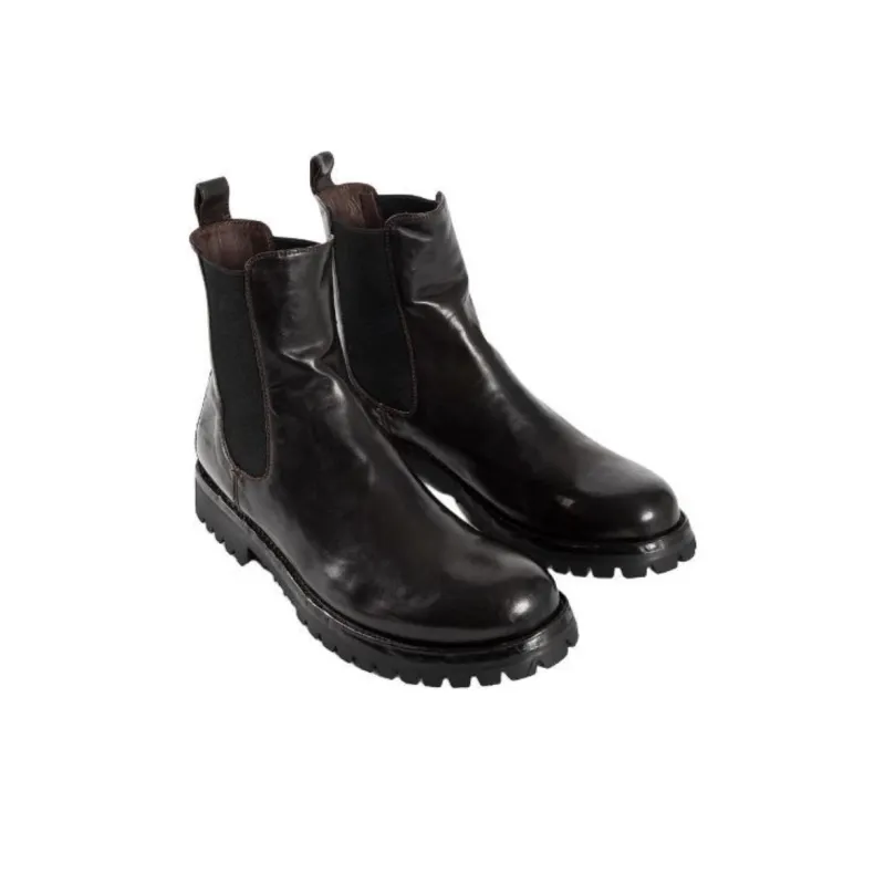 Officine Creative Ikonic Short Chelsea Boots Men's Brown-3