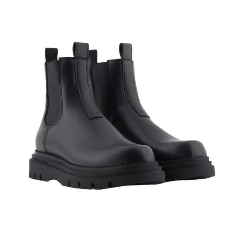 ARMANI EXCHANGE Short Chelsea Boots Men's Black-2