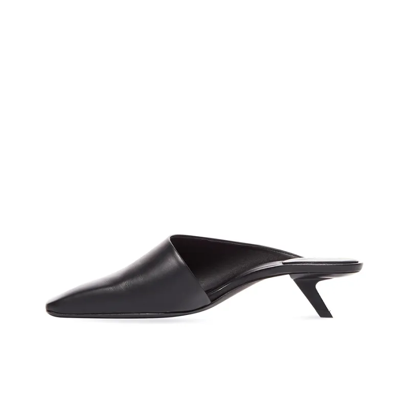 Balenciaga Void Irregular Heel Wrap-toe Slippers Women's Black-0