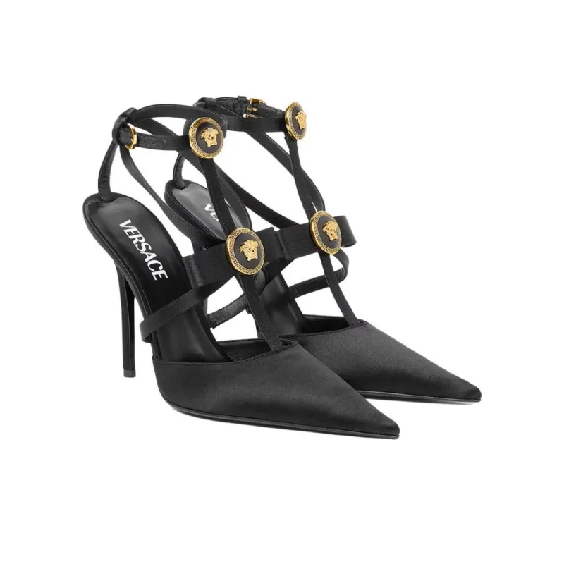 VERSACE Gianni Ribbon Cage 110mm Pumps-2
