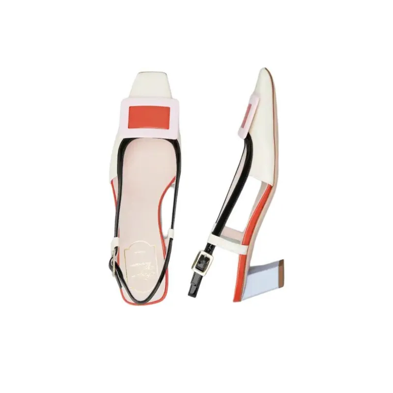 Roger Vivier Covered Buckle Slingback Pumps-3