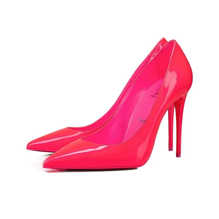 CL LUBOTING Kate Slim Heel High Heels 10cm Women's Pink-2