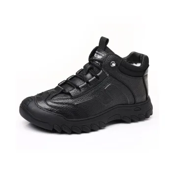 MODENGPAN Slip Resistant Low Top Casual Shoes Men's Black