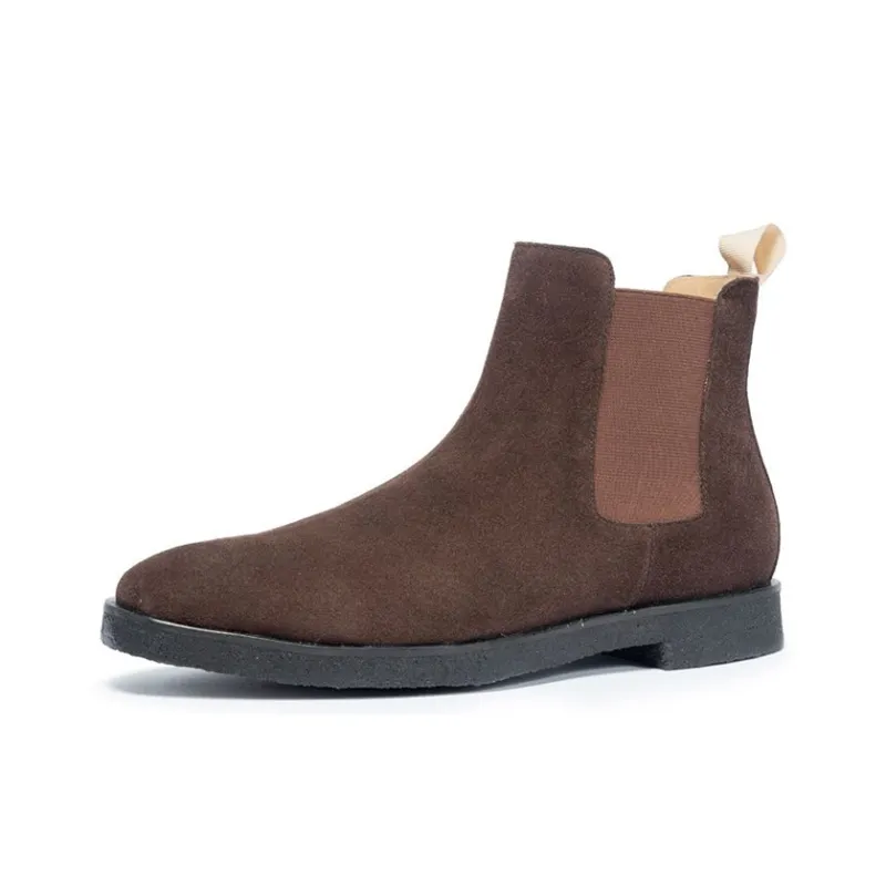 MASCAL Short Chelsea Boots Men's Coffee-1