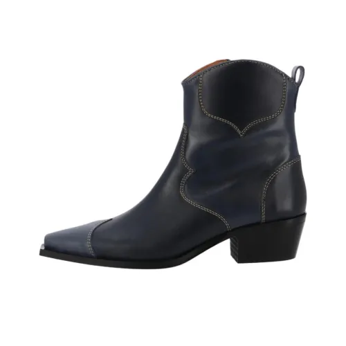 ALOHAS Ankle boots Silver 4cm Women's Dark Blue