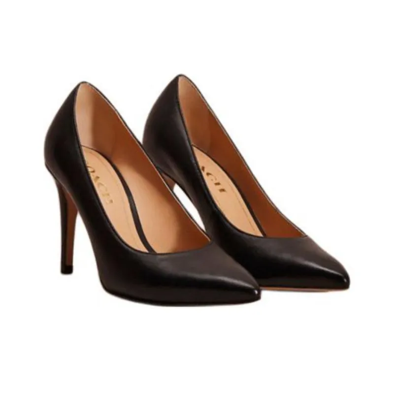 COACH Skyler Slim Heel High Heels 9cm Women's Black-2