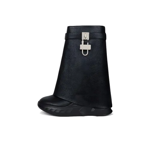 Givenchy Shark Lock Ankle Boots 8cm Women's Black