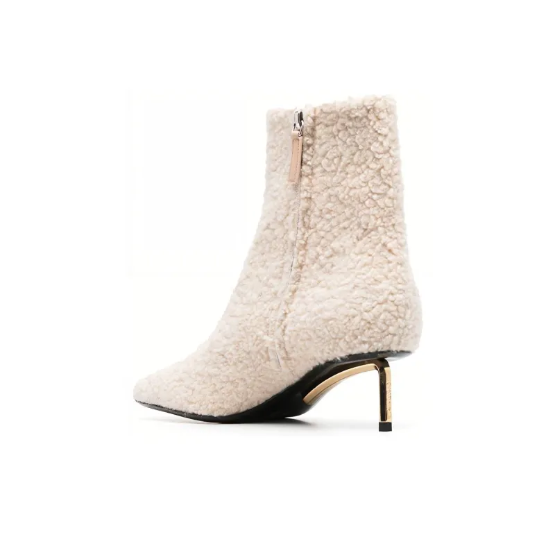 OFF-WHITE Allen Ankle Boots 6cm Women's Beige-2