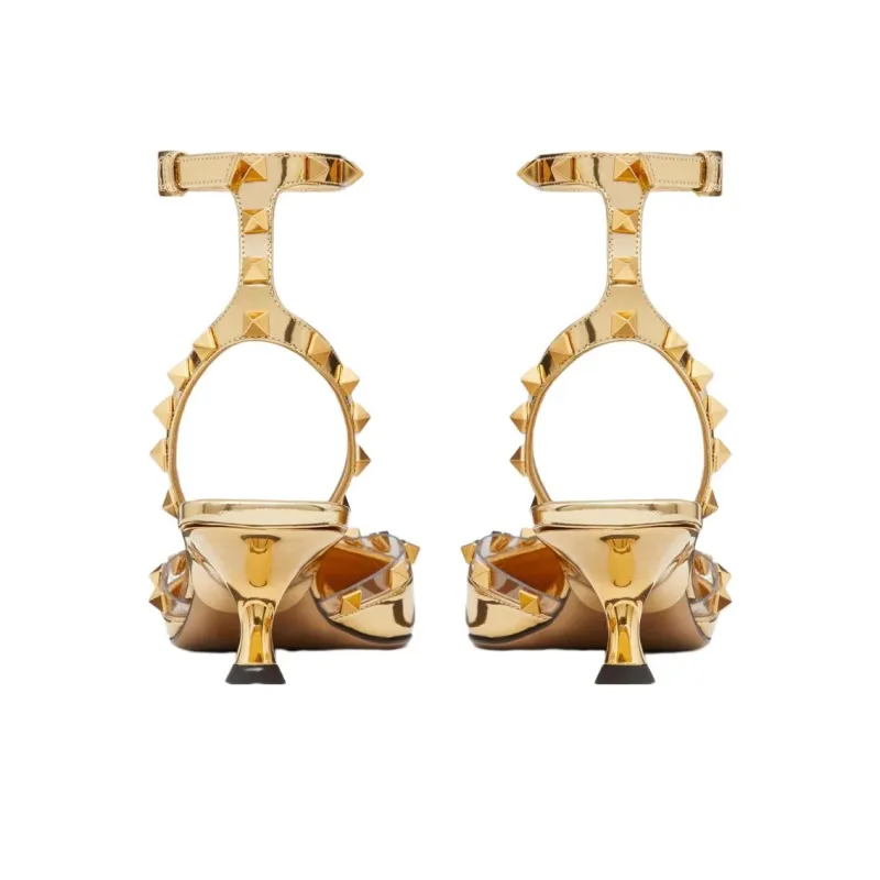 Valentino Garavani Rockstud Couture 50mm Mirrored Pumps-5