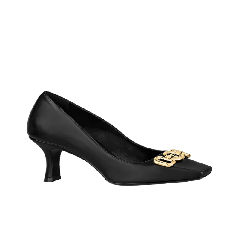 LOUIS VUITTON Rotary Slim Heel High Heels 6.5cm Women's Pure Black-1