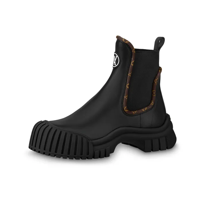 LOUIS VUITTON Ruby Flat Ankle Boots 'Black' Women's-0