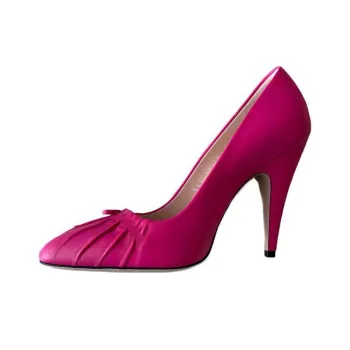 GUCCI Cone Heel High Heels Women's Rose Red