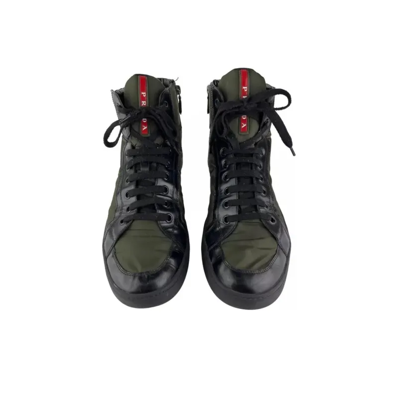 PRADA Ankle Boots Men Green-2