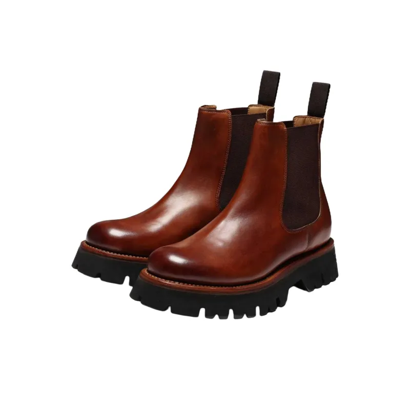 GRENSON Harlow Short Chelsea Boots Women's Brown-2