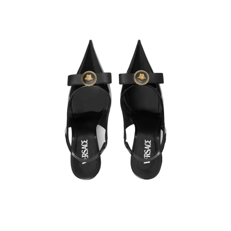 VERSACE Gianni 120mm Leather Pumps-4
