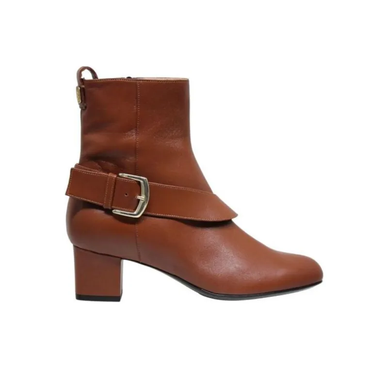 INES DE LA FRESSANGE Lana Ankle Boots 7cm Women's Brown-1