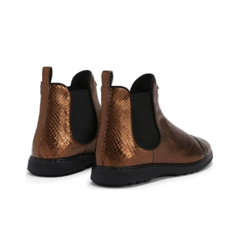 Giuseppe Zanotti Embossed crocodile Leather Ankle Boots-3