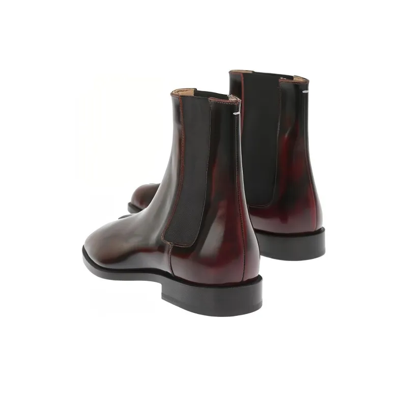 Maison Margiela Chelsea Boots Men's Burgundy-2