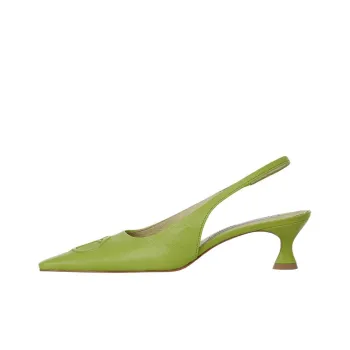 Open Yy Chunky Heel High Heels 4.5cm Women's Green