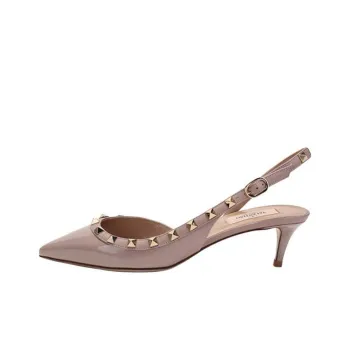 Valentino Rockstud Slim Heel High Heels 5cm Women's Pink