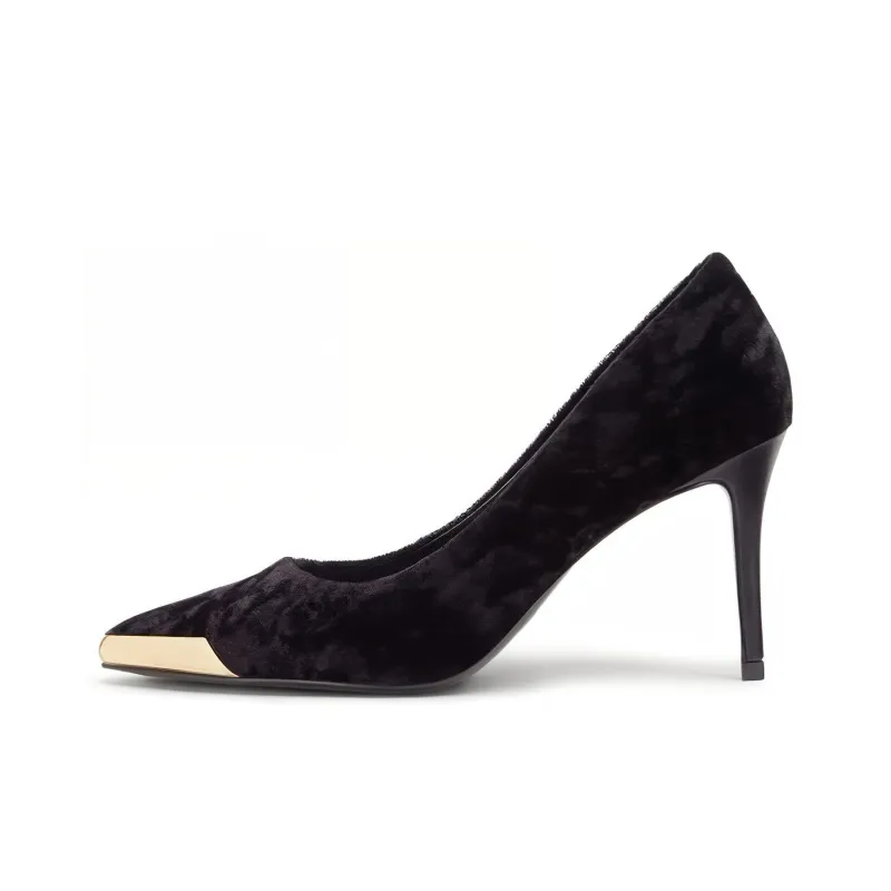 VERSACE JEANS Slim Heel High Heels Women's Black-0