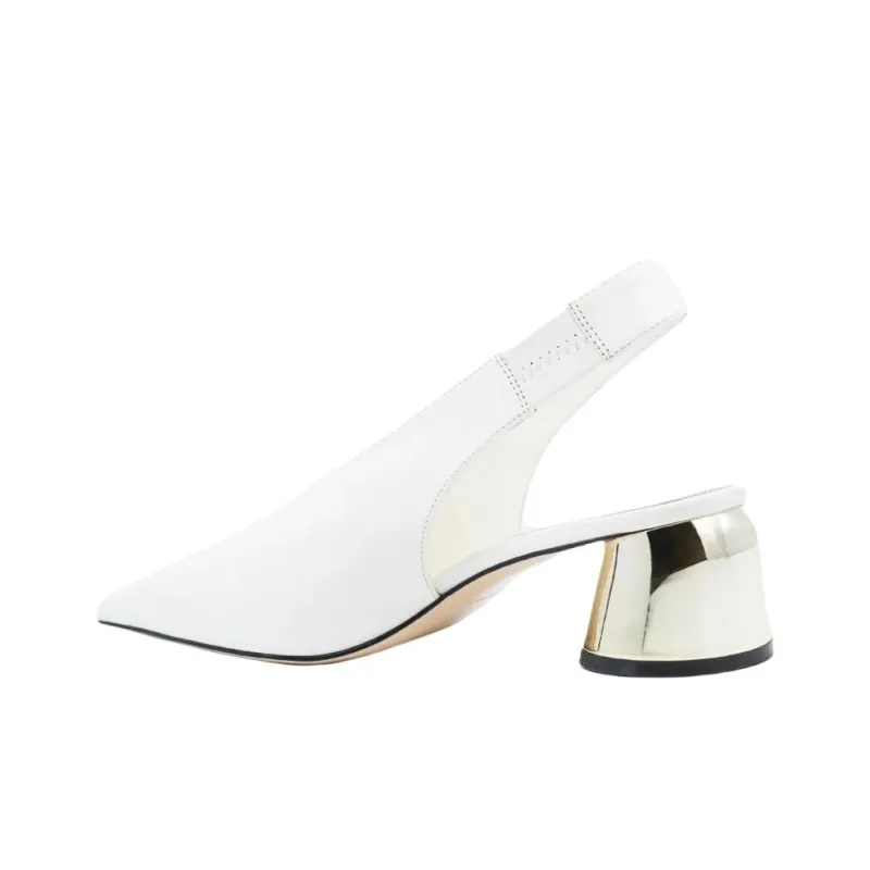 STUDIO AMELIA Toro 50 Chunky Heel High Heels Women's White-2