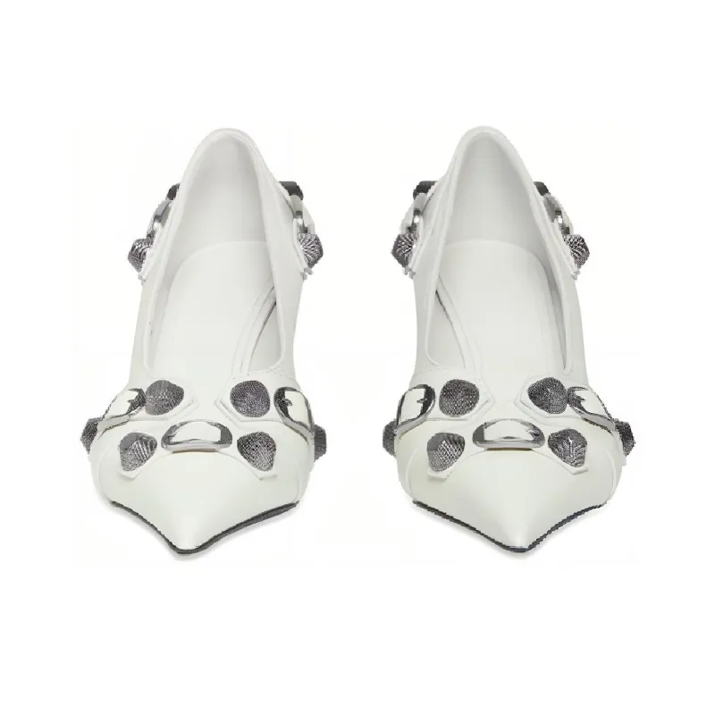 Balenciaga Cagole 90mm Cracked Pumps-3