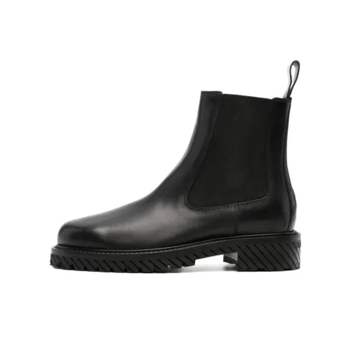OFF WHITE Combat Chelsea Boots