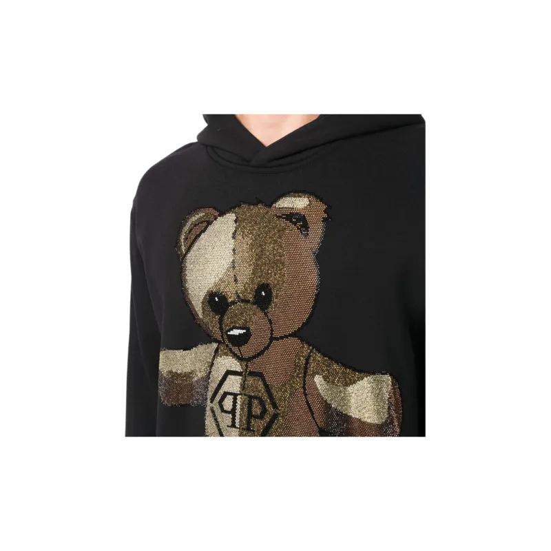 PHILIPP PLEIN Teddy Bear Rhinestone embellished Hoodie-4