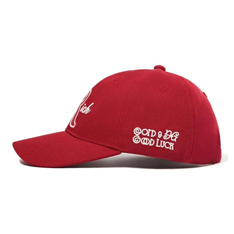 Palladium Polyester Baseball Caps Unisex Dried Tomato Red-2