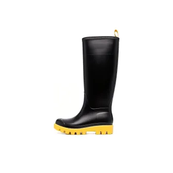 GIA BORGHINI Couture Waterproof Mid Calf Rain Boots Women's Black
