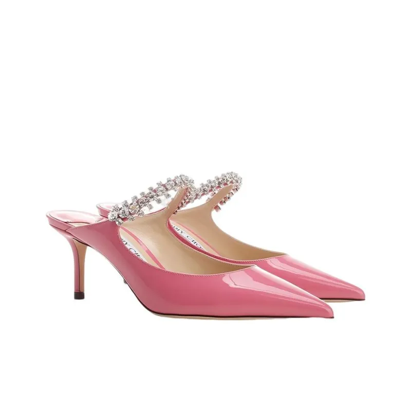 Jimmy Choo Bing 100mm Crystal-embellished Mules-2