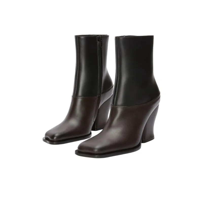 LOEWE Onda Ankle Boots 9cm Women's Brown-2
