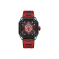 Black Case Red Dial Red Strap-AK-S-BBBR