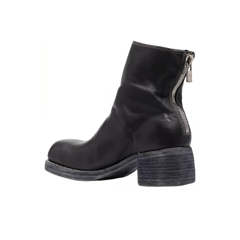 GUIDI Zip-front Ankle Boots-3