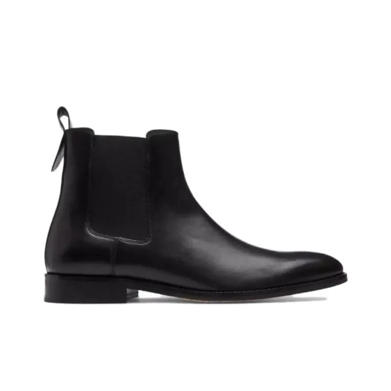 COACH Short Chelsea Boots Men's Black-1