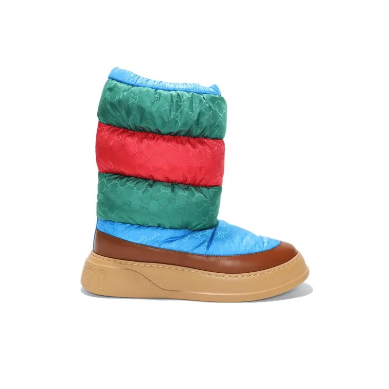 GUCCI Padded Snow Boots Green Multi-1