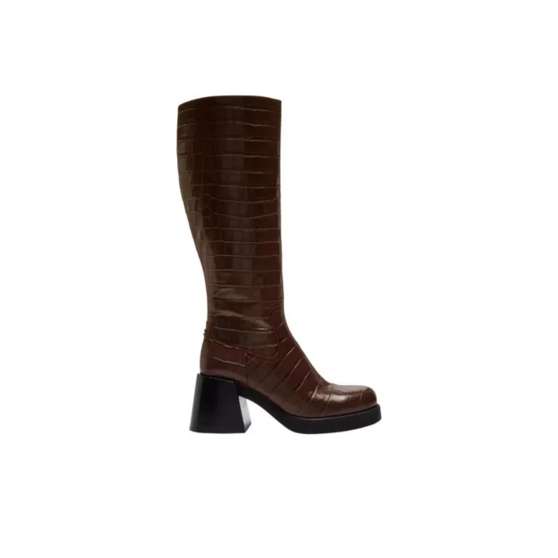 COACH Natasha Knee-high Boots 7.5cm Women's Brown-1