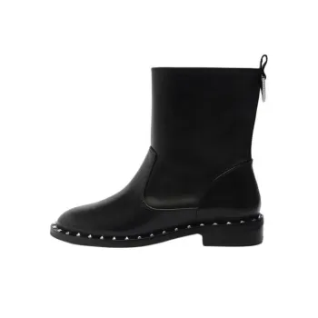 Schutz Bennie Mid Cal Ankle Boots Women's Black
