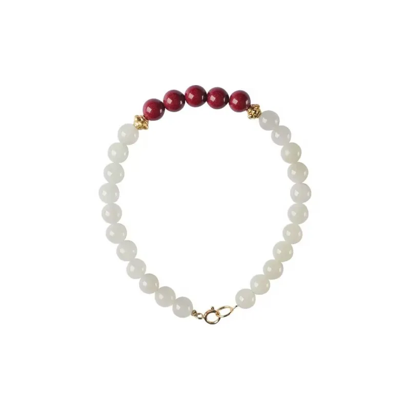 Jing Ruyu Hetian Jade Bracelets White Jade Unisex-0