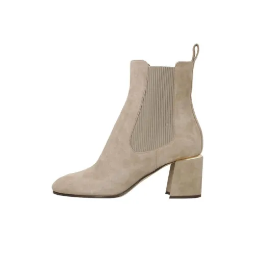 Jimmy Choo Short Chelsea Boots Women's Beige