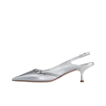 LOUIS VUITTON 6AM Slim Heel High Heels 5.5cm Women's Silver