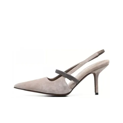 Brunello Cucinelli Pointed Toe Slingback Pumps