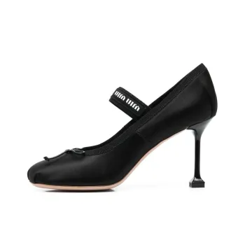 MIU MIU 85mm Ballerina toe Satin Pumps